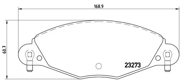 Diskinių stabdžių trinkelių rinkinys BREMBO P 61 072