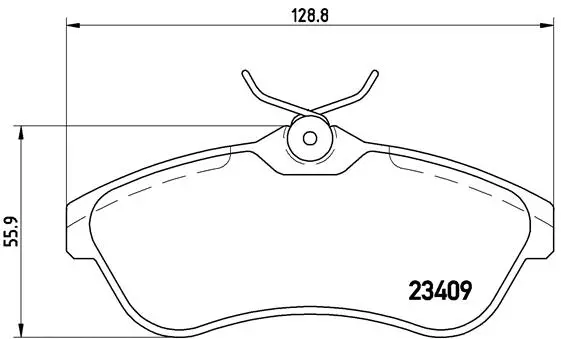Diskinių stabdžių trinkelių rinkinys BREMBO P 61 075X
