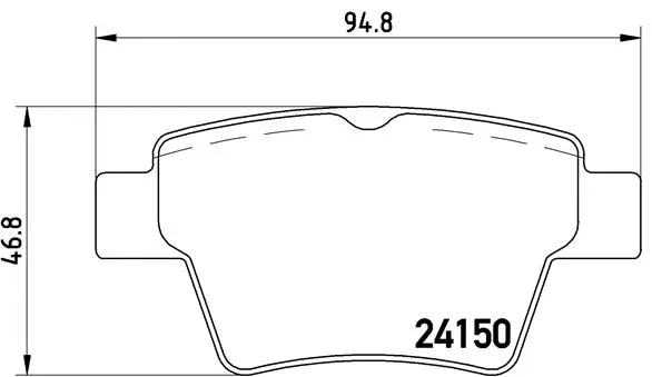 Diskinių stabdžių trinkelių rinkinys BREMBO P 61 080