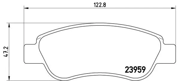Diskinių stabdžių trinkelių rinkinys BREMBO P 61 081