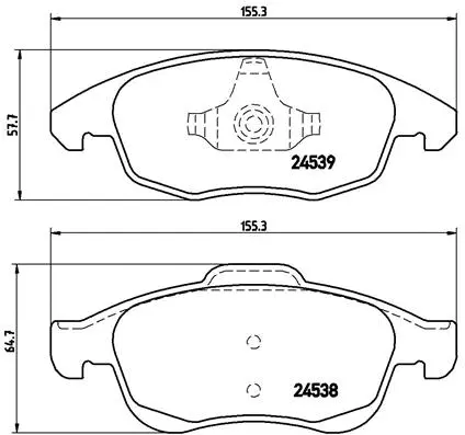 Diskinių stabdžių trinkelių rinkinys BREMBO P 61 083