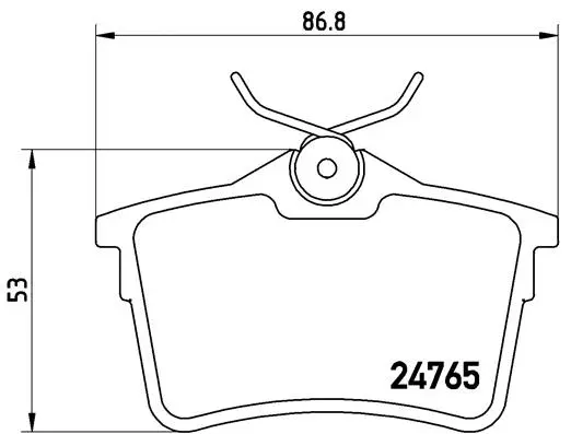 Diskinių stabdžių trinkelių rinkinys BREMBO P 61 084