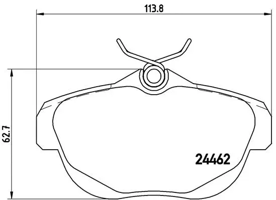 Diskinių stabdžių trinkelių rinkinys BREMBO P 61 087