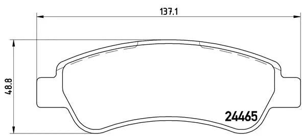 Diskinių stabdžių trinkelių rinkinys BREMBO P 61 091