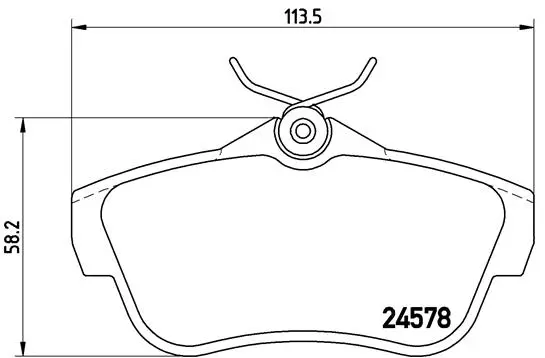 Diskinių stabdžių trinkelių rinkinys BREMBO P 61 095