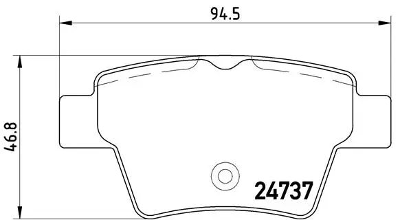 Diskinių stabdžių trinkelių rinkinys BREMBO P 61 100