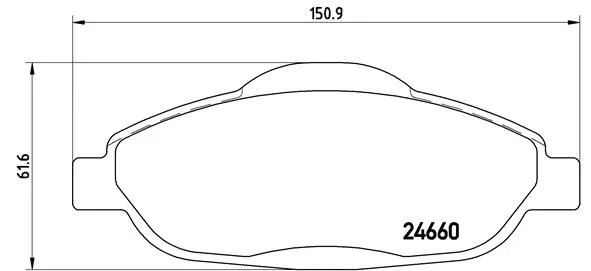 Diskinių stabdžių trinkelių rinkinys BREMBO P 61 101X