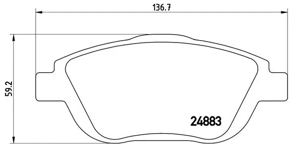 Diskinių stabdžių trinkelių rinkinys BREMBO P 61 103X