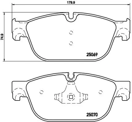 Diskinių stabdžių trinkelių rinkinys BREMBO P 61 107