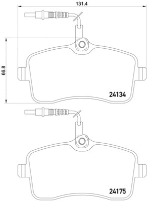 Diskinių stabdžių trinkelių rinkinys BREMBO P 61 109