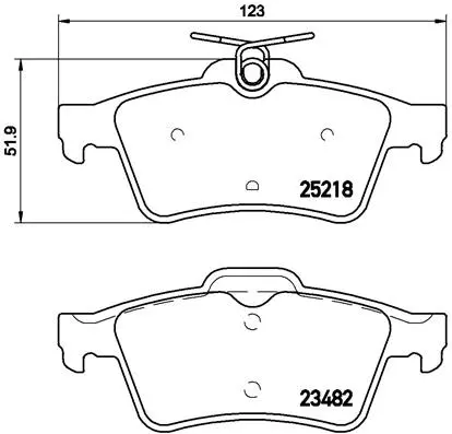 Diskinių stabdžių trinkelių rinkinys BREMBO P 61 110