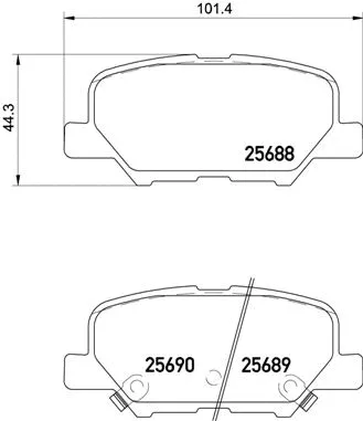 Diskinių stabdžių trinkelių rinkinys BREMBO P 61 111