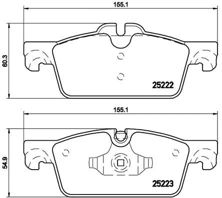 Diskinių stabdžių trinkelių rinkinys BREMBO P 61 112