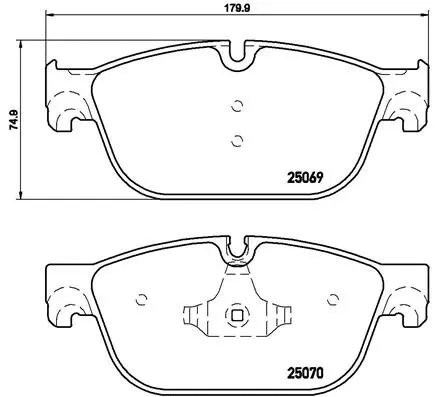Diskinių stabdžių trinkelių rinkinys BREMBO P 61 115