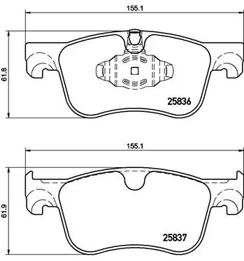 Diskinių stabdžių trinkelių rinkinys BREMBO P 61 116