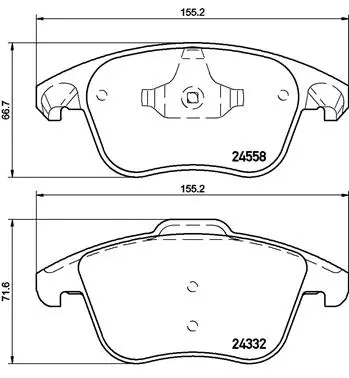 Diskinių stabdžių trinkelių rinkinys BREMBO P 61 117X