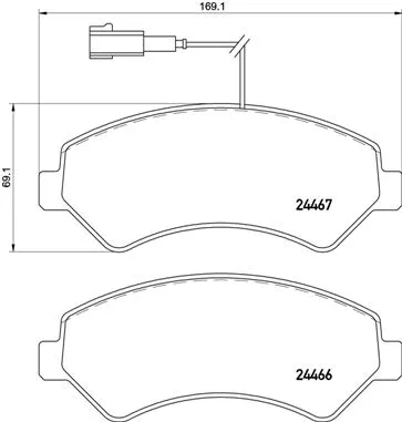 Diskinių stabdžių trinkelių rinkinys BREMBO P 61 118