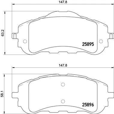 Diskinių stabdžių trinkelių rinkinys BREMBO P 61 120X