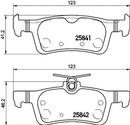 Diskinių stabdžių trinkelių rinkinys BREMBO P 61 121
