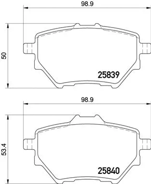 Diskinių stabdžių trinkelių rinkinys BREMBO P 61 122
