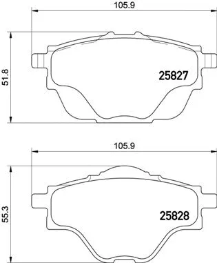 Diskinių stabdžių trinkelių rinkinys BREMBO P 61 124