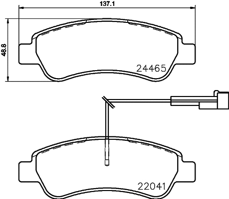 Diskinių stabdžių trinkelių rinkinys BREMBO P 61 125