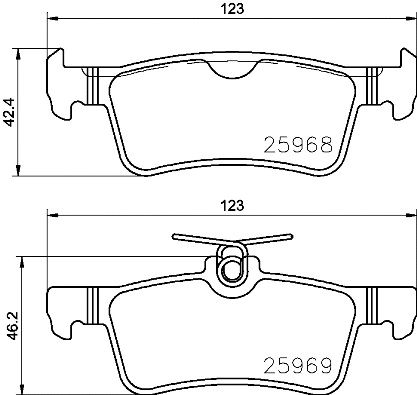 Diskinių stabdžių trinkelių rinkinys BREMBO P 61 126