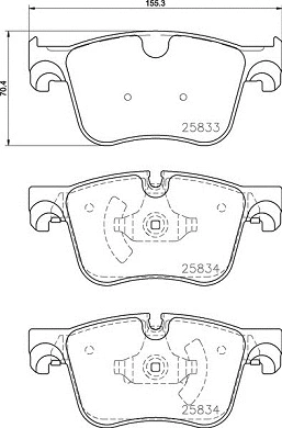 Diskinių stabdžių trinkelių rinkinys BREMBO P 61 127X