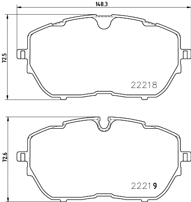Diskinių stabdžių trinkelių rinkinys BREMBO P 61 128