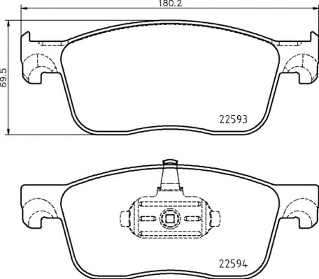 Diskinių stabdžių trinkelių rinkinys BREMBO P 61 134