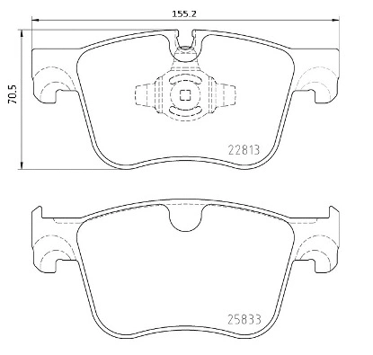Diskinių stabdžių trinkelių rinkinys BREMBO P 61 135X
