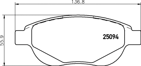 Diskinių stabdžių trinkelių rinkinys BREMBO P 61 137