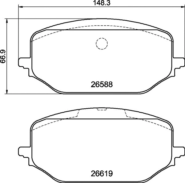 Diskinių stabdžių trinkelių rinkinys BREMBO P 61 142