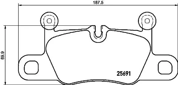 Diskinių stabdžių trinkelių rinkinys BREMBO P 65 031