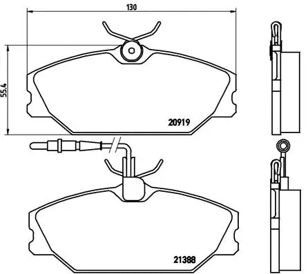Diskinių stabdžių trinkelių rinkinys BREMBO P 68 014
