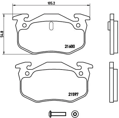 Diskinių stabdžių trinkelių rinkinys BREMBO P 68 018