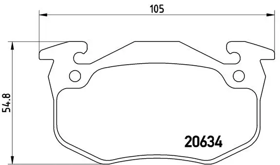 Diskinių stabdžių trinkelių rinkinys BREMBO P 68 020