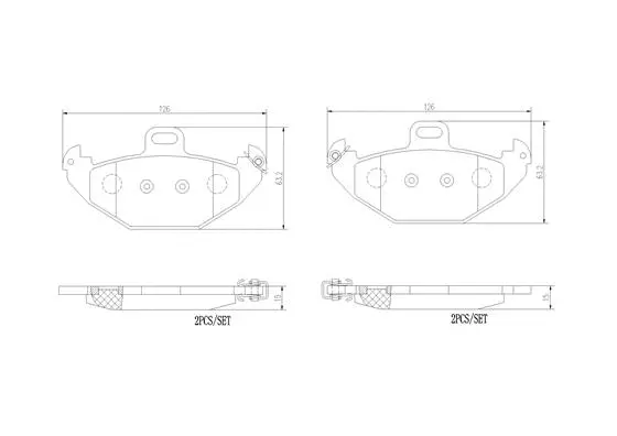 Diskinių stabdžių trinkelių rinkinys BREMBO P 68 021