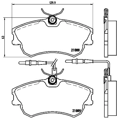 Diskinių stabdžių trinkelių rinkinys BREMBO P 68 023