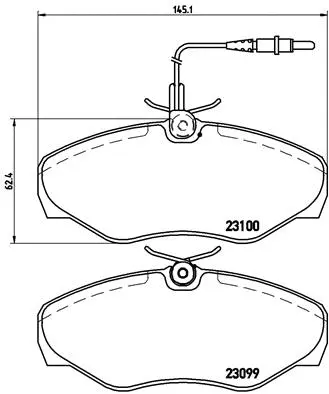 Diskinių stabdžių trinkelių rinkinys BREMBO P 68 026