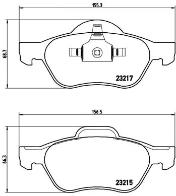 Diskinių stabdžių trinkelių rinkinys BREMBO P 68 029