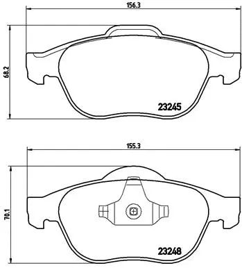 Diskinių stabdžių trinkelių rinkinys BREMBO P 68 032