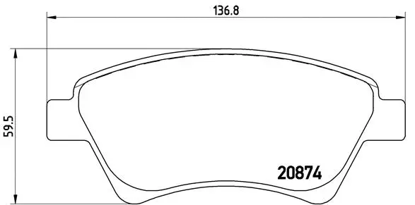 Diskinių stabdžių trinkelių rinkinys BREMBO P 68 034