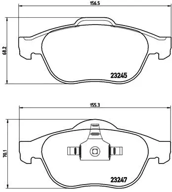 Diskinių stabdžių trinkelių rinkinys BREMBO P 68 040