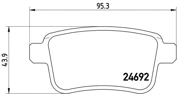 Diskinių stabdžių trinkelių rinkinys BREMBO P 68 043
