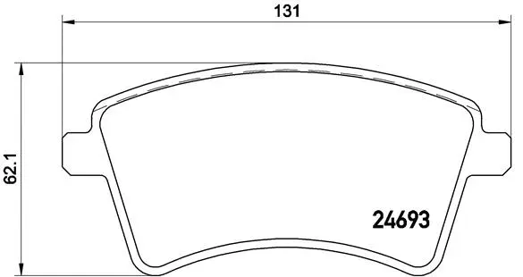 Diskinių stabdžių trinkelių rinkinys BREMBO P 68 044
