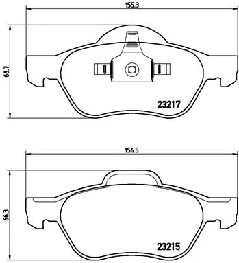Diskinių stabdžių trinkelių rinkinys BREMBO P 68 048X