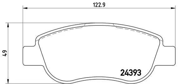 Diskinių stabdžių trinkelių rinkinys BREMBO P 68 049