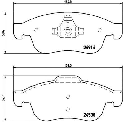 Diskinių stabdžių trinkelių rinkinys BREMBO P 68 050X