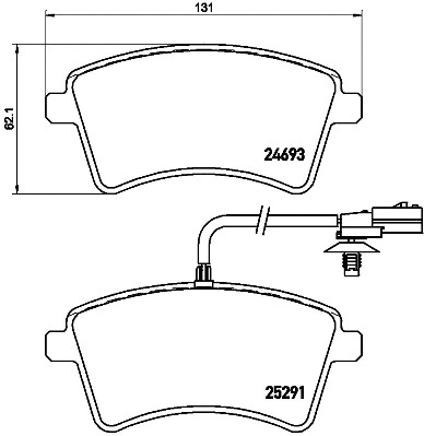 Diskinių stabdžių trinkelių rinkinys BREMBO P 68 058